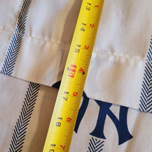 NEW YORK YANKEES Curtain Set 4 Panels 2 Valance VTG 1996 Decorative MLB RARE - Picture 12 of 16
